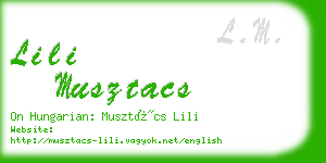 lili musztacs business card